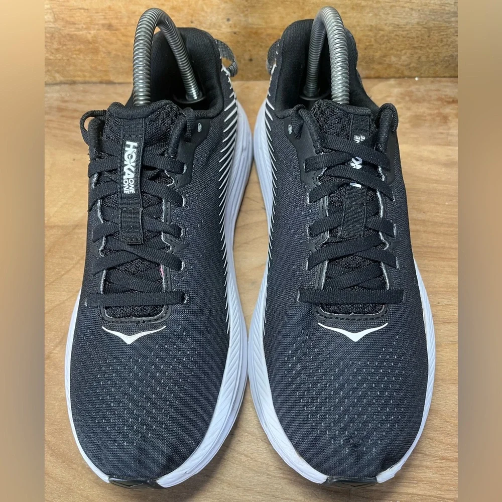 Hoka One One Rincon 2 LIGHTWEIGHT Womens Size 8.5 Running Shoes Sneakers Black - Picture 3 of 15